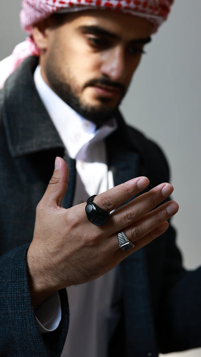 Premium quality adjustable smart islamic ring with multiple functions for both male and female