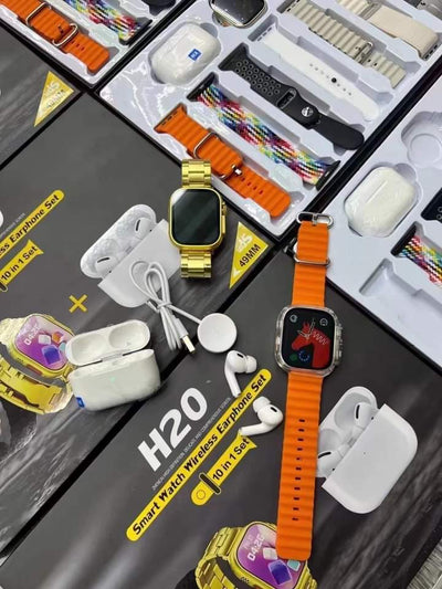 Latest H20 Ultra Smart Watch with Earbuds