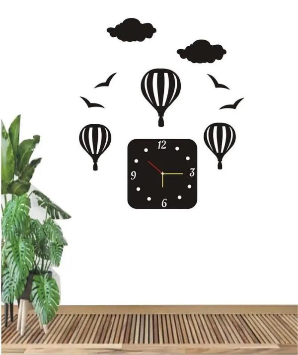 Air Baloon Eagle 3d Bird Design Wooden Wall Clock Home Decor Wall Clock