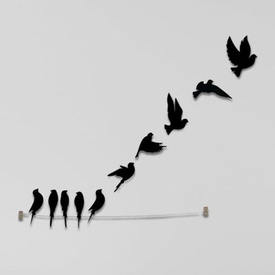 Home Decoration 10 Pieces Birds Wall Art