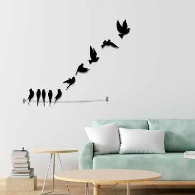 Home Decoration 10 Pieces Birds Wall Art