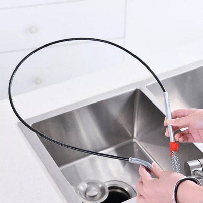 Stainless Steel Hair Catching Drain Cleaner Wire Spring Sink Cleaning Stick